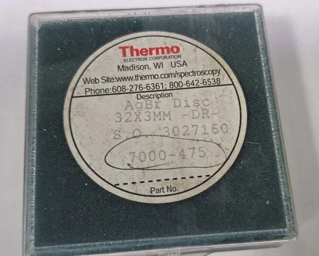 Thermo Electron ( Scientific ) 7000-475 AgBr Silver Bromide 32x3mm Disc, Drilled