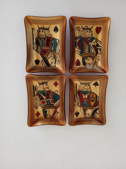 Plateau Et 6 Coupelles Dorés Polychromes En Résine, Style Florentin, L 40,8 Cm, Neufs
