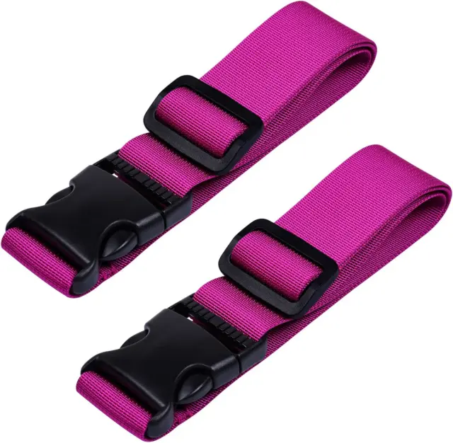 2 Pcs Add a Bag Luggage Strap, Heavy Duty Adjustable Suitcase Belt Travel Travel