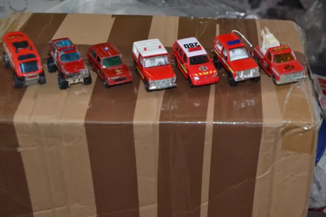 Toy Car,Bundle Of Fire Trucks 4X4 Emergency Vehicles In Great Condition