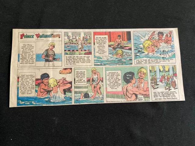 #05 PRINCE VALIANT By Hal Foster Lot of 9 Sunday Third Page Comic Strips 1977