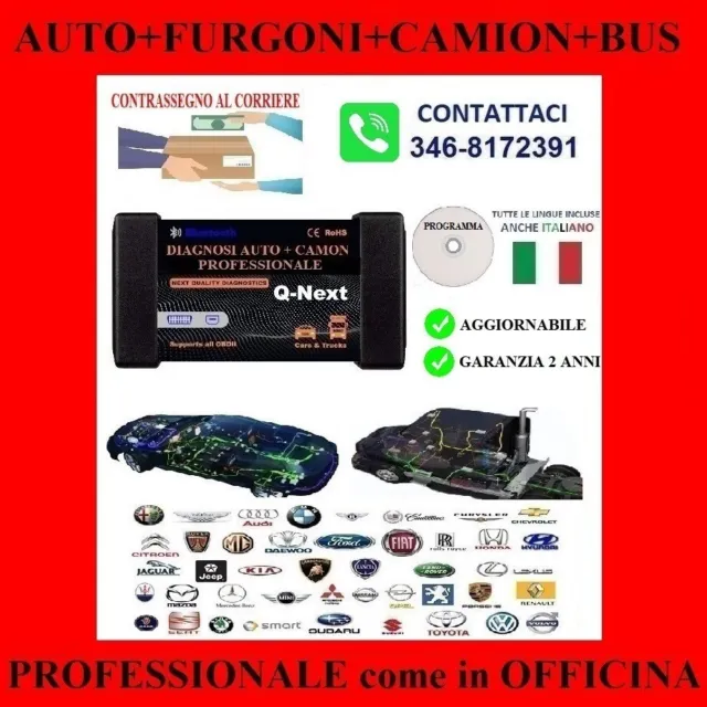 ⭐⭐⭐ Diagnosi Auto Multimarca Professionale Universale Obd Lettore Codici Obd2 ⭐⭐