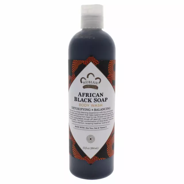 Nubian Heritage African Black Soap Body Wash 13 oz body Wash - UK SELLER