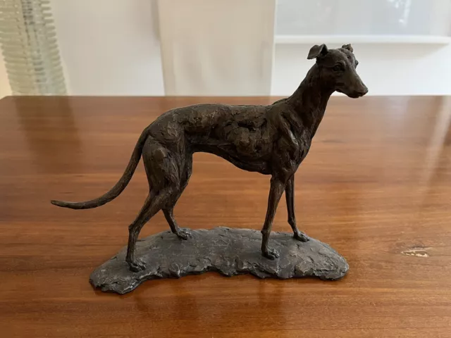 Greyhound / Whippet Bronze Resin Sculpture