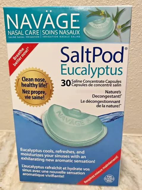 NAVAGE Eucalyptus Salt Pods 30 CT  BRAND NEW & SEALED - EUCALYPTUS EXP 01/2025