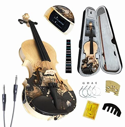 Electric/Acoustic Violin Set for Beginners Special Designed Gift for