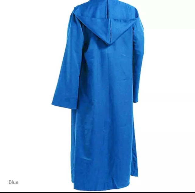 **SALE** Jedi Robe Fancy Dress Luke Skywalker Star Wars Adult Cosplay  -BLUE 2