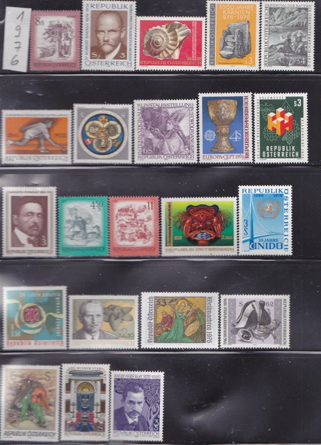 Österreich  Jahrgang   1976  Auswahl  postfrisch    (siehe Scan)