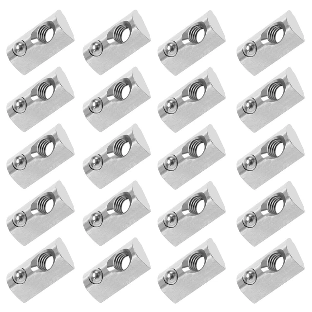 100stk 3030 Serie M6 T-Nutmuttern Roll-in Feder Kugelbelastete Elastische Mutter
