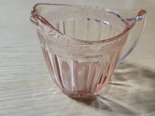 Jeannette Vintage Adam Pink Depression Glass Creamer