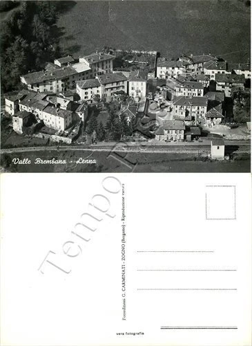 Cartolina di Lenna, panorama - Bergamo