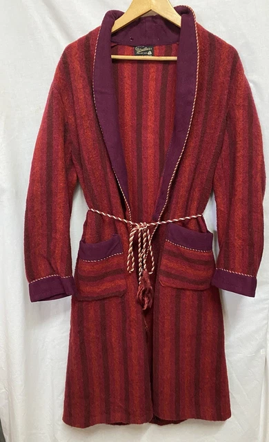 Vintage One Size Pure WOOL Norwellan Australia Dressing Gown Robe