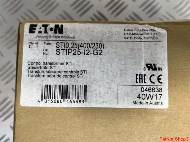 Eaton Stip25-I2-G2 Sti0.25 (400/230) / # J Pkl 8621 8701 2