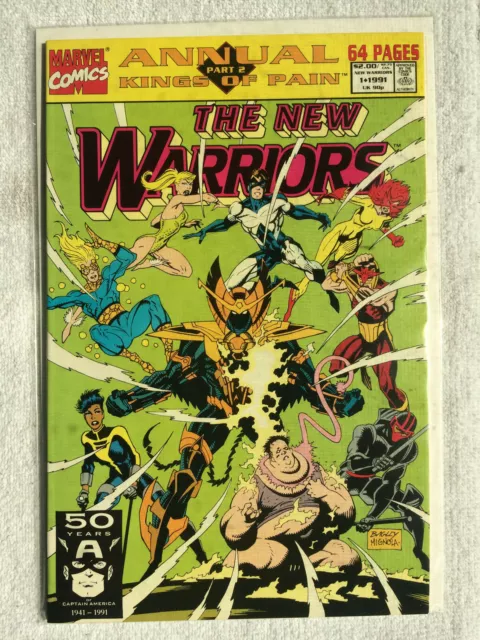 The New Warriors #1 ANNUAL 1991 VF+/NM Marvel Comics Group 1st Printing