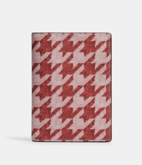 NWT Coach Passport Case With Houndstooth Print MSRP $98