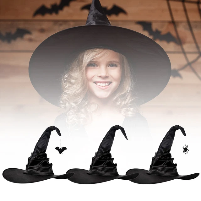 Halloween Witch Hat Wizard Cap Wide Brim Party Masquerade Cosplay Fancy Costume