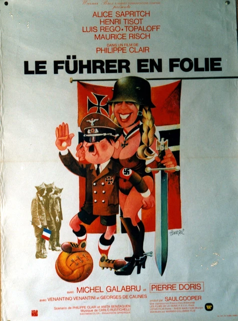 Venantino Venantini Le Führer En Folie Hurel  Affichette Originale Entoilee 1973