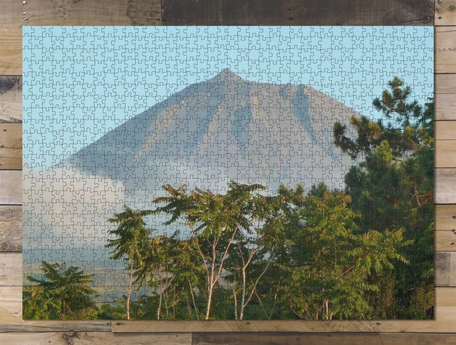 1000 piece puzzle for adults: Volcano Nature Landscape Mountain