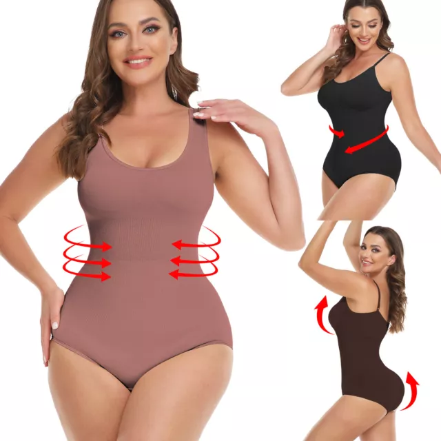 WOMEN'S SLIMMING FULL Body Shaper Seamless Firm Tummy Control Shapewear  Bodysuit $15.79 - PicClick