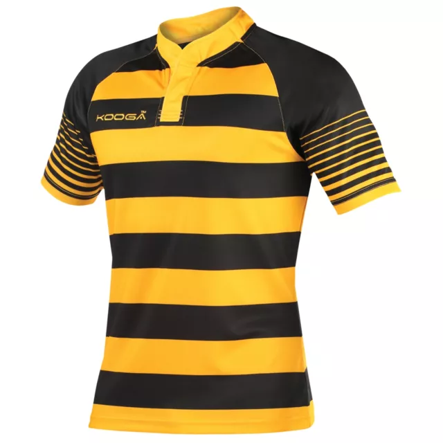 KooGa Boys Junior Touchline Hooped Match Rugby Shirt RW3314