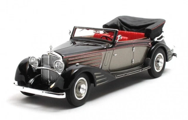 Maybach Zeppelin DS8 Streamliner Spohn 1932 (grey/black) - die cast - modèle de collection - Neo Models 46360