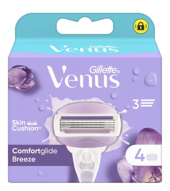 Pack 4 Lames rasoir Gillette VENUS "Comfortglide Breeze" NEUF