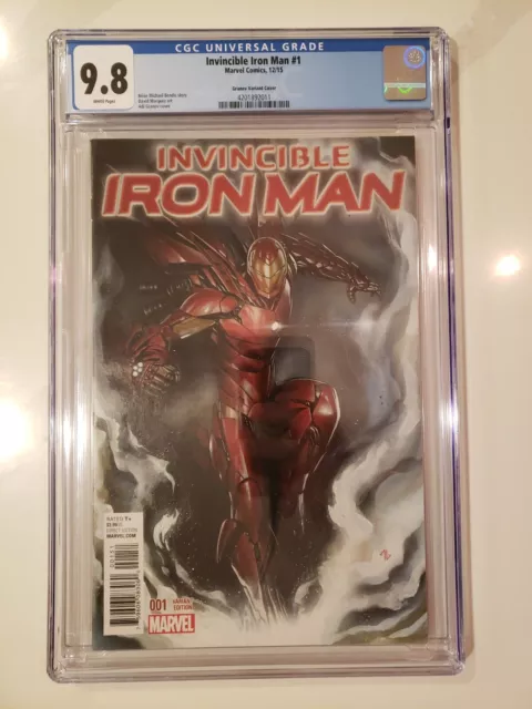 Invincible Iron Man 1 Granov variant CGC 9.8 Marvel Comics 2015