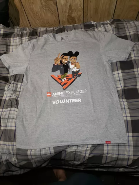 Anime Expo AX 2022 Volunteer Gray T-shirt Size XL