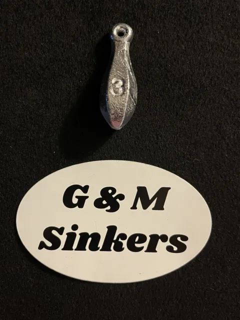 30  3oz Bank Sinkers hand made with top grade lead Fishing Weights USA