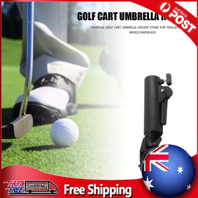 Universal Golf Cart Umbrella Holder Stand for Trolley Baby Pram Wheelchair Black