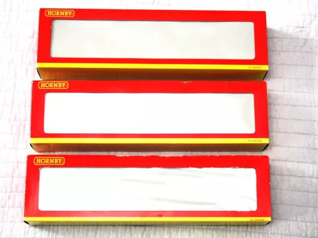 Three empty Hornby boxes - 'standard' size for many steam/diesel locos 2000/2010
