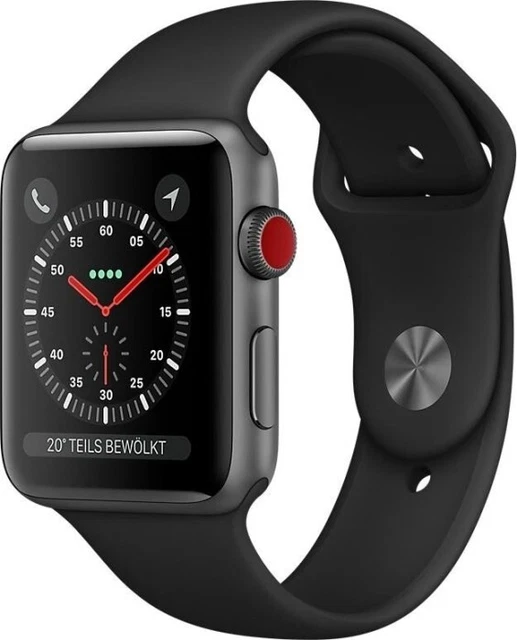 Apple Watch Series 3 42mm Cellular Aluminiumgehäuse grau - Zustand akzeptabel