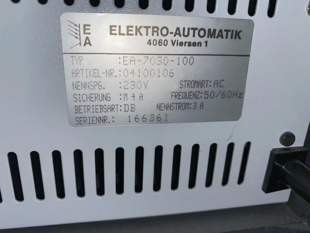 Labornetzteil EA Elektro Automatik 7030-100 2