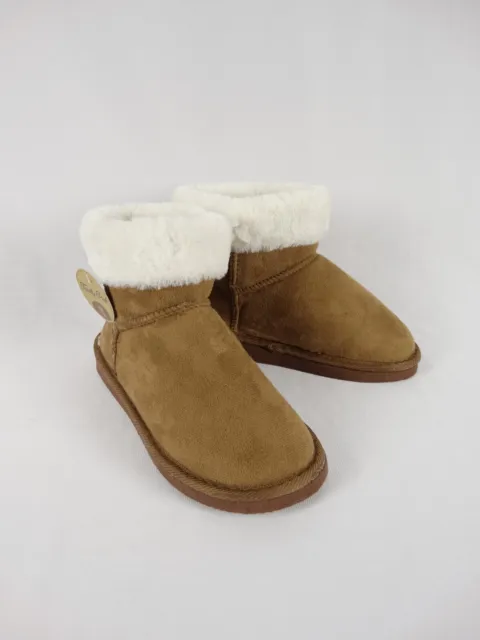 Women's Casual Khaki House Booties Soft Fuzzy Fleece Lining House Shoes Slip Ons