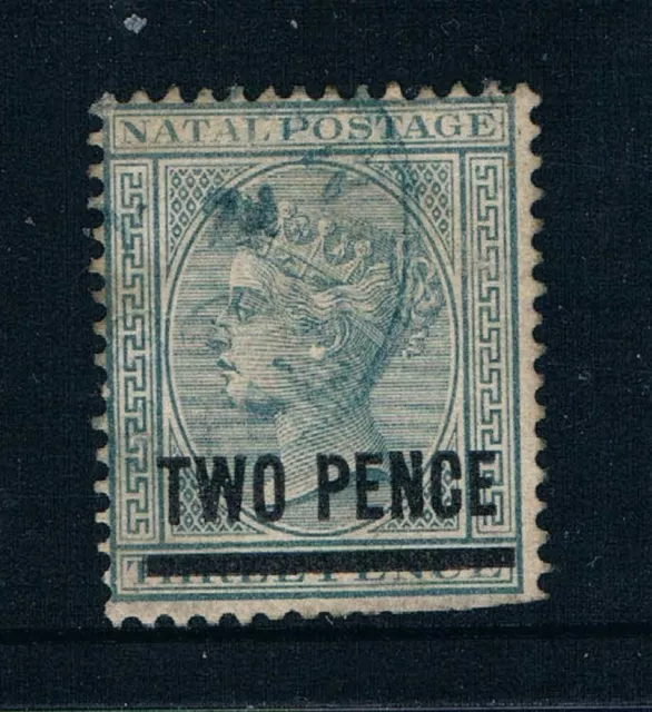 Natal 1886 - 2p on 3d QV Grey- Wmkd Crown CA - Perf 14 - SC 73 [SG 105] USED N9A