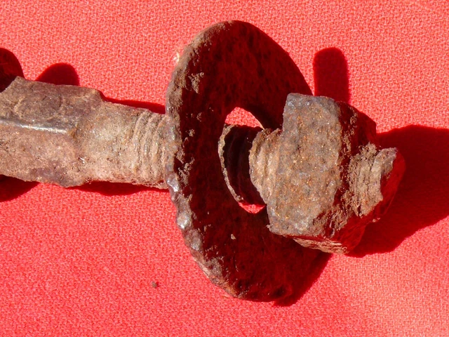 18-19th C Blacksmith Forged Iron CONESTOGA COVERED WAGON STAY HOOK 7" Long 2