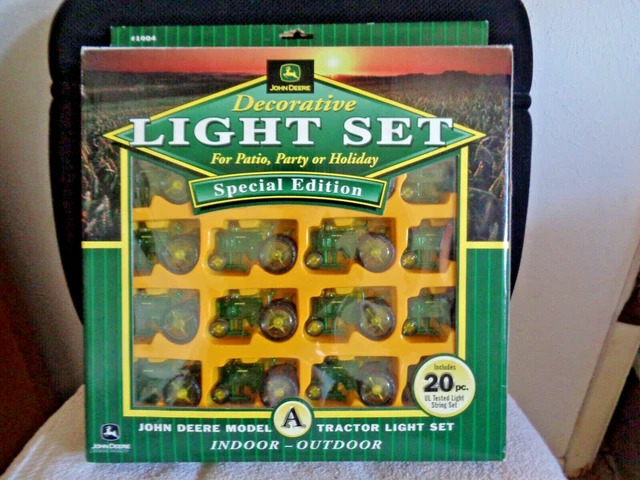 👀Vtg.john Deere🌟Special Edtion🌟20-Pc. Lighting Set-For Patio,Party,Hoildays