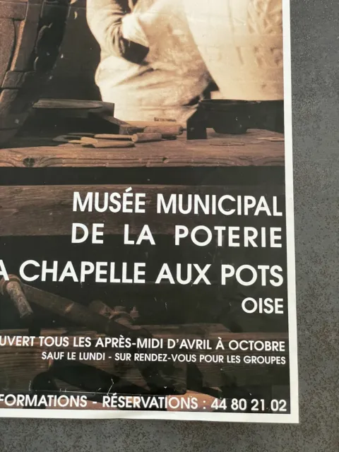 Affiche ancienne Musée Municipal de la Poterie La Chapelle au Pots France 3