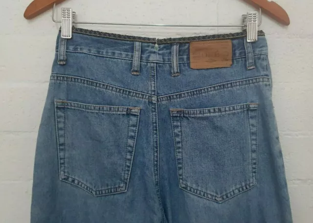 JEANSWEAR OKE Designer Vintage 90s Y2K High Waist Women Denim Jeans Size XS 3