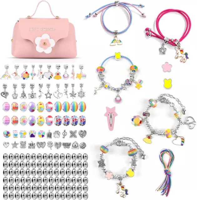 165 Stück Charm Armband Making Kit Geschenke Für Mädchen Charm Armband Kit DIY F