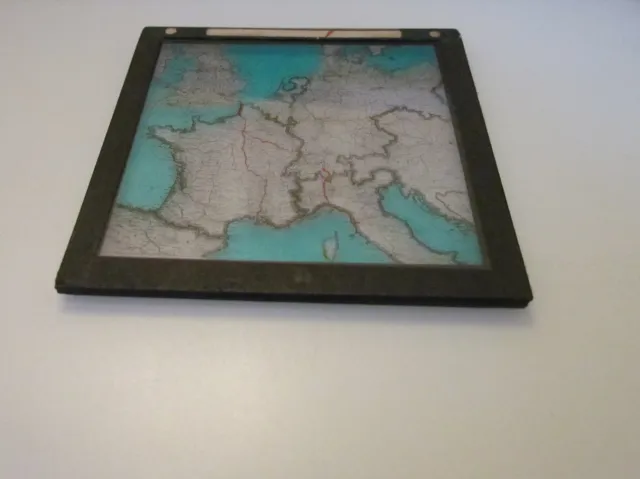 Glass Magic Lantern Slide MAP OF EUROPE POSSIBLY RELATING TO ROMAN ROADS C1910 2