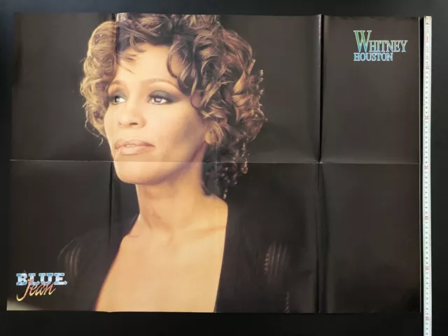 Whitney Houston b/w No Doubt Turkish Blue Jean ‘90s magazine promo poster XL