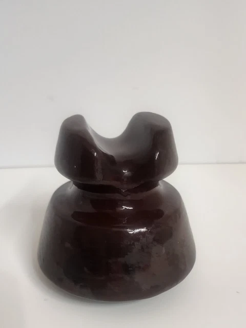 Vintage  Brown Porcelain Insulator