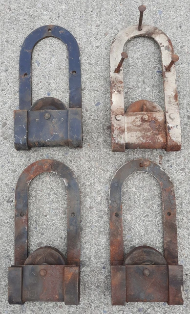 Vintage Horseshoe Barn Door Rollers 4, Nice!