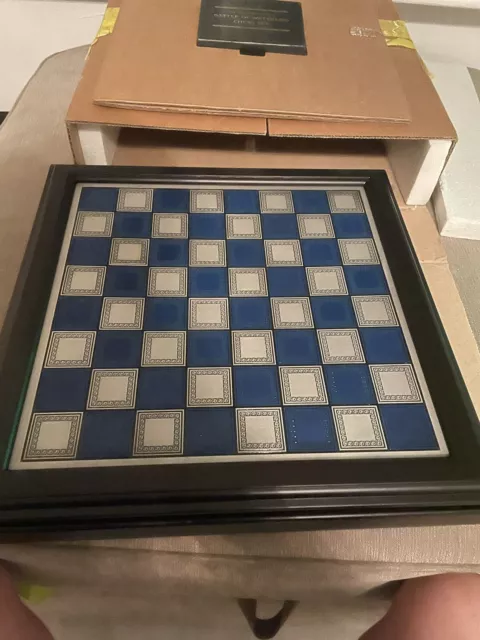 The Waterloo Museum BATTLE OF WATERLOO CHESS SET Pewter by The Franklin Mint