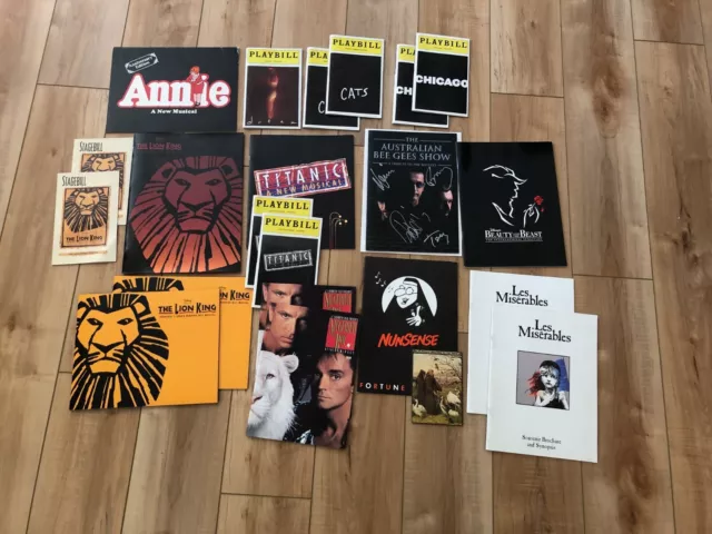 Broadway and other Show Programs - Lion King, Titantic, Nunsense, Les Mis, more