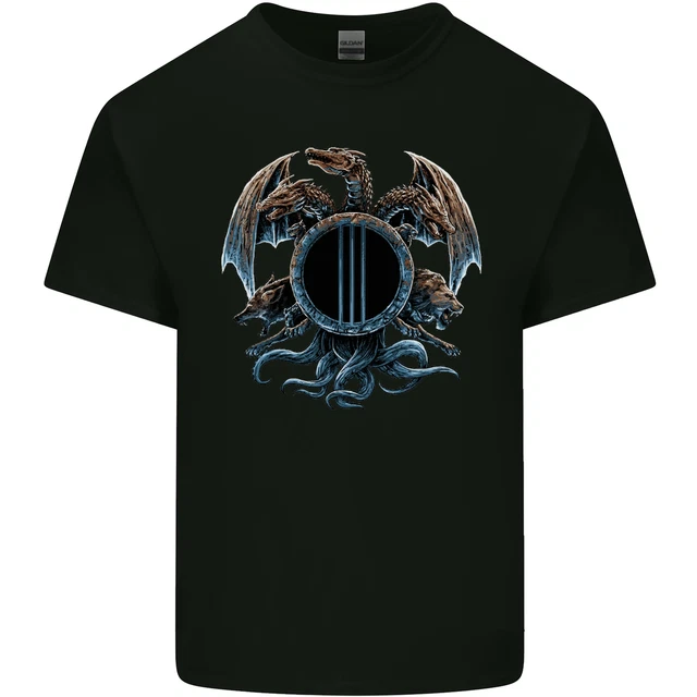 Tre Headed Dragon Fantasia Fantascienza T-Shirt Bambini