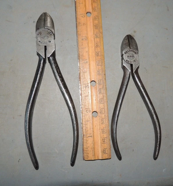 2 VINTAGE Kraeuter USA Diagonal Wire Cutter PLIERS 5" 4501-5 & 6" 4600-6