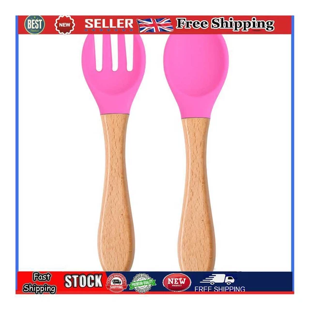 Vajilla de silicona de madera para bebés sin BPA (8)