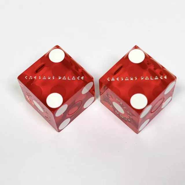 Caesars Palace Casino Red Dice Craps Pair Las Vegas NV ▪ MIXED numbers